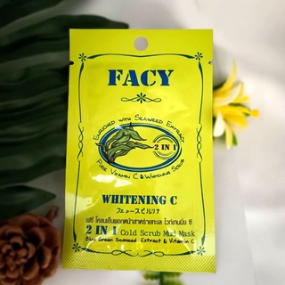 FACY Whitening C with Seaweed 2 IN 1 Cold Scrub Mud Mask เฟซี่ ไวท์เทนนิ่งซี 10 กรัม