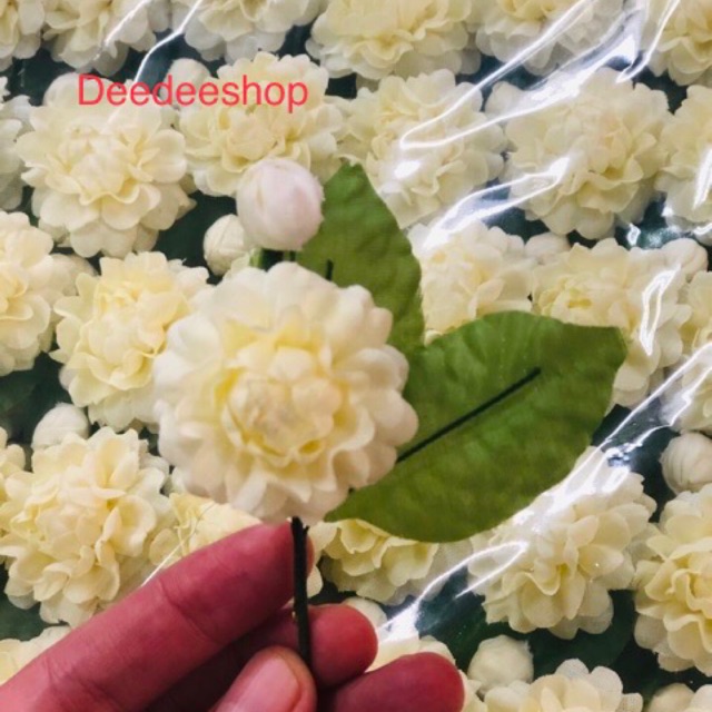 (พร้อมส่ง) ดอกมะลิวันแม่ พวงมาลัยมะลิวันแม่ เข็มกลัดดอกมะลิวันแม่