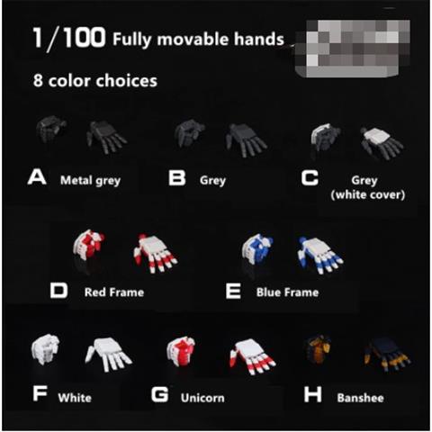 DL Dalin มือที่สามารถเคลื่อนย้ายสําหรับ 1/100 1/144 MG RG HG RX-78-2 Sazabi Strike Astray Red Frame Unicorn Banshee DLRG30