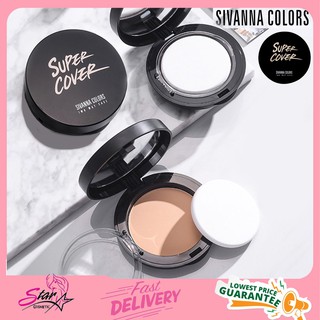 Sivanna ซิวานน่า แป้งผสมรองพื้น แป้งพัฟ 10กรัม Super Cover Two Way Cake Powder HF201