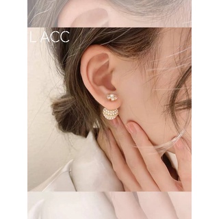 พร้อมส่ง ต่างหูมุกทับหน้า-หลังงานพรีเมี่ยม