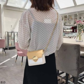 กระเป๋ามินิหนัง PU 👜พร้อมสายครอสบอดี้โซ่ทอง