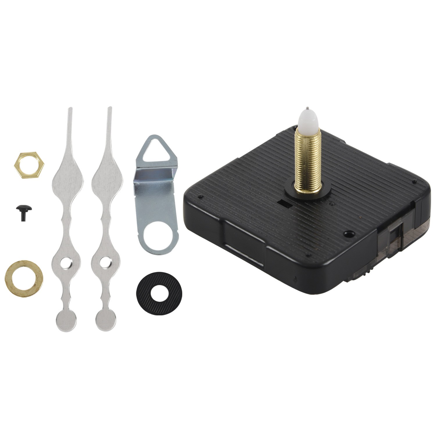 Long Spindle Clock Mechanism Movement 3/5 Inch Maximum Dial Thickness ...