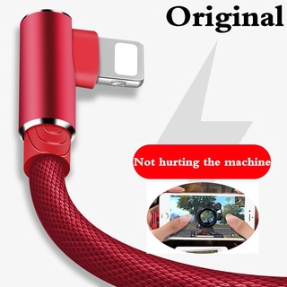 สายชาร์จ USB รูปทรงตัว L 90 องศาสําหรับ iPhone iPad 1 เมตร 2 เมตร