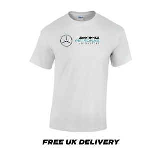 [100% Cotton] เสื้อยืดลําลอง ผ้าฝ้าย แขนสั้น พิมพ์ลายรถยนต์ fushun mercedes benz amg ed f1 สีดํา พลัสไซซ์ XS-3XL สําหรับ