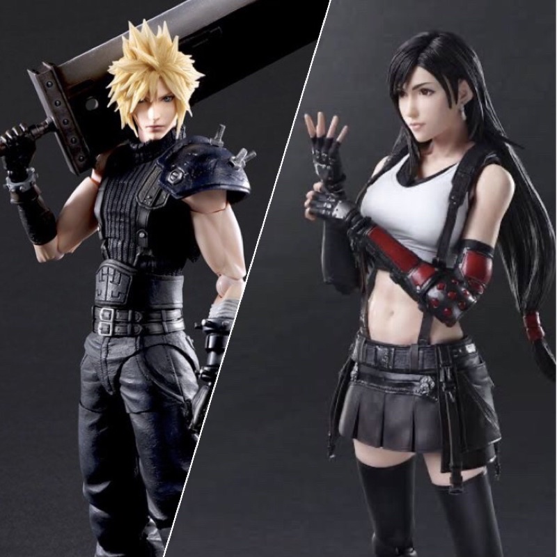 ขายคู่ Play Arts Kai FFVII Remake Cloud+Tifa มือ2
