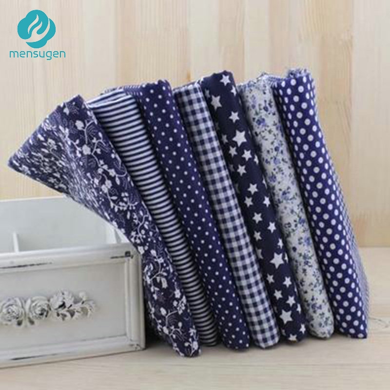 ผ้าฝ้าย 100% สีกรมท่า ผ้าฝ้าย Kain DIY,50cmx150cm/Pack