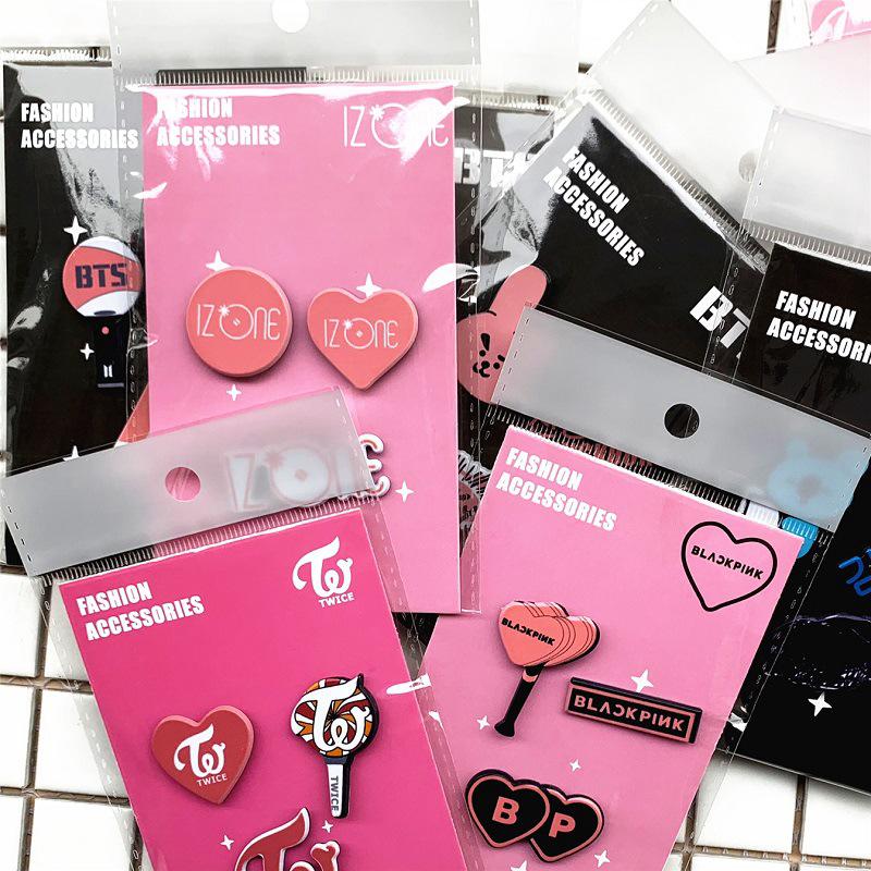 เข็มกลัด [COD]BTS Blackpink Got7 Twice acrylic Brooch Set