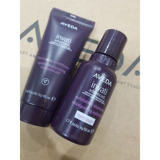 AVEDA INVATI Exfoliating Shampoo 50ml.&amp; Conditioner 40ml. (Set)