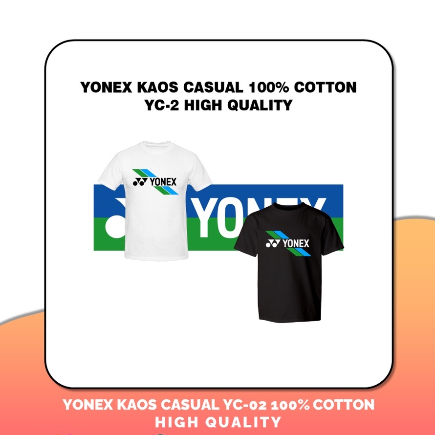 เสื้อยืดกีฬาแบดมินตันลําลอง Yonex Combed YC02 คุณภาพสูง