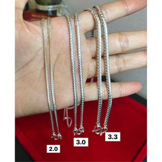 สร้อยคอเงินแท้92.5% ลายแบน (งานไทย)P0103