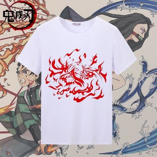 [COD]เสื้อยืดแขนสั้น พิมพ์ลาย Demon Slayer Kimetsu No Yaiba คุณภาพสูง สําหรับผู้ชาย Y37S-5XL