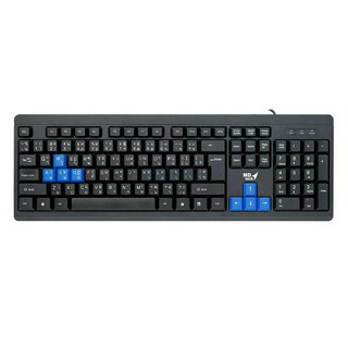 MDtech​ KEYBOARD #KB-674​ USB-คียบอร์ด มีสาย สีดำ/ฟ้า