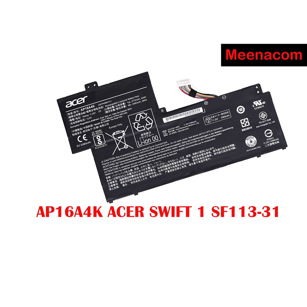 แบตเตอรี่ ของแท้ AP16A4K ACER SWIFT 1 SF113-31