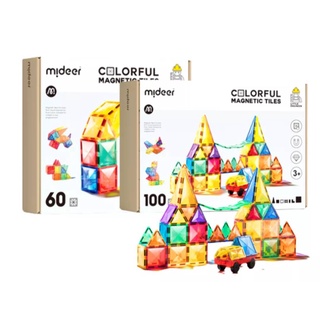 Colorful Magnetic Tiles ตัวต่อแม่เหล็กสีรุ้ง