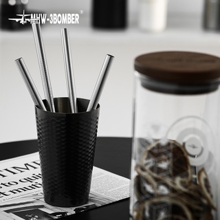 MHW-3BOMBER Stainless Steel Straw หลอดดูดน้ำสแตนเลส ดูดกาแฟ ชา น้ำผลไม้