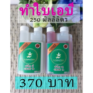 ปุ๋ยน้ำเอบีซันดี้ทำใบ1คู่-ขนาด250มิลลิลิตร-ปุ๋ยน้ำ-ปุ๋ยใส่พืชช่วงทำใบ