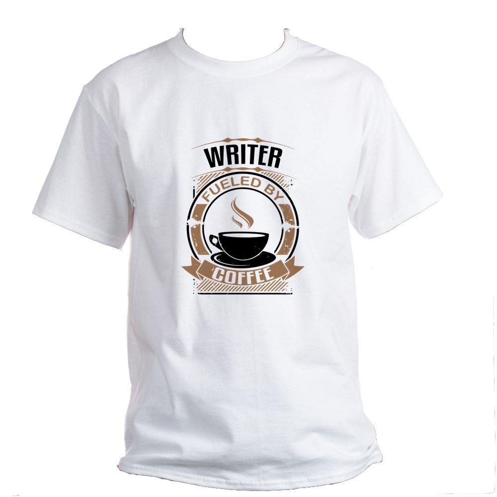 เสื้อยืด Writer Fueled By Coffee Custom Cool