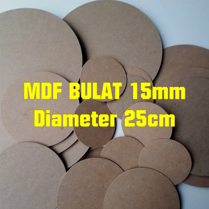 กระดาน MDF ไม้กลม D 25cm หนา 15mm