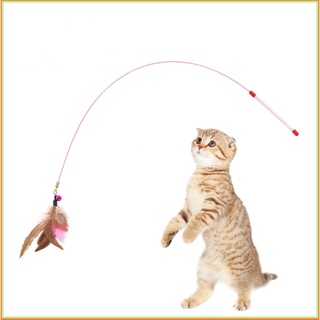 AL-055 ไม้ล่อแมว ไม้ตกแมว ของเล่นแมว มีเสียงกระดิ่ง แบบขนไก่…