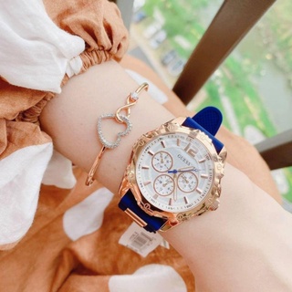 🎀 (สด-ผ่อน) นาฬิกา สายยาง หน้าปัด 36 มม W0325L8 Analog White Dial Womens Watch