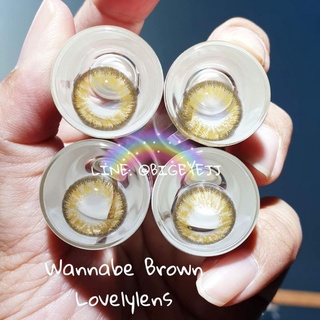 (บิ๊กอาย ตาโต สายฝอ) Wannabe Brown - Lovelylens คอนแทคงเลนส์ ตาโต สีน้ำตาล เน้นตาโต เซ็กซี่ รุ่นใหม่ สวยมากค่ะ