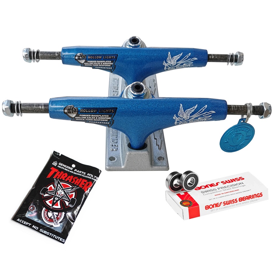 สเก็ตบอร์ด Thunder skateboard trucks with bearings bolts nuts good