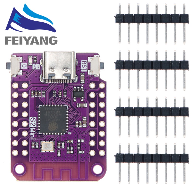 บอร์ด ESP32 S2 Mini V1.0.0 - LOLIN WIFI IOT ESP32-S2FN4R2 ESP32-S2 4MB FLASH 2MB PSRAM MicroPython Arduino