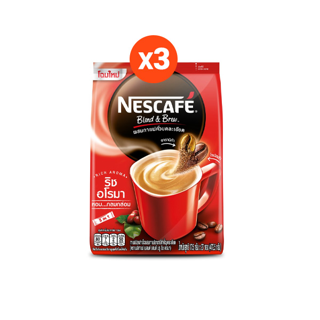 NESCAFÉ Blend & Brew Rich Aroma 3in1 Coffee เนสกาแฟ เบลนด์ แอนด์ บรู ริช อโรมา กาแฟ 3อิน1 แบบถุง 27 ซอง (แพ็ค 3 ถุง) [ NESCAFE ]