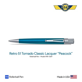 Retro 51 Tornado "Peacock" Classic Lacquer Rollerball Pen - ปากกาโรลเลอร์บอลล์เรโทร 51 ทอร์นาโด