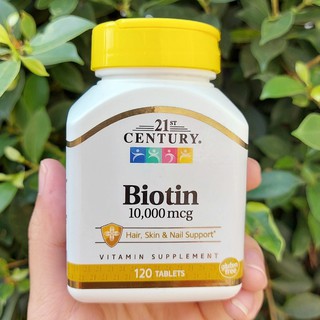 80% OFF ราคา Sale!!! โปรดอ่าน EXP: 06/2023 ไบโอติน Biotin 10000 mcg 120 tablets - 21st Century เพื่อสุขภาพผมที่ดี