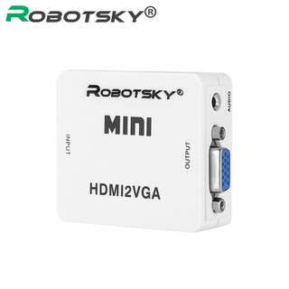 อะแดปเตอร์เชื่อมต่อ Mini Hdmi To Vga Converter To Audio 1080P