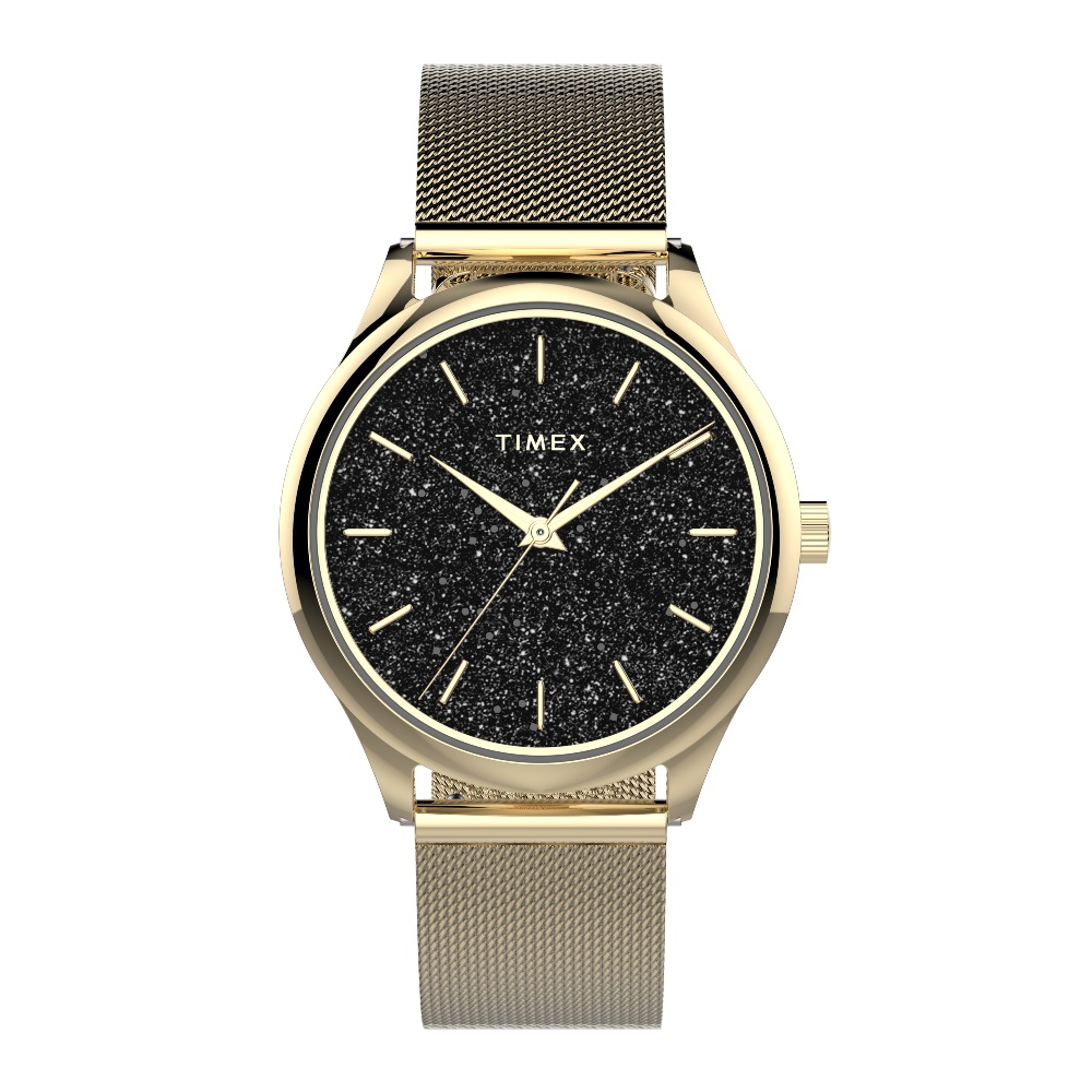 Timex TW2V01300 City Collection นาฬิกาข้อมือผู้หญิง สีทอง หน้าปัด 32 มม.
