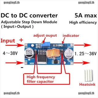 ตัวแปลงแรงดันไฟฟ้า Gonfh Dc - Dc Step - Down 4 V - 38 V To 3 . 3 V 12v 24v 5a