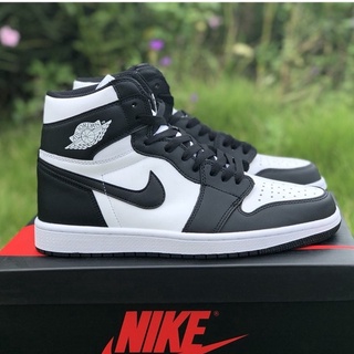 Air Jordan 1 Retro High OG รองเท้าผ้าใบ รองเท้าบาสเก็ตบอล ลายแพนด้า สีดํา สีขาว สําหรับผู้ชาย และผู้หญิง Jordan 1 Panda AJ1 555088-010