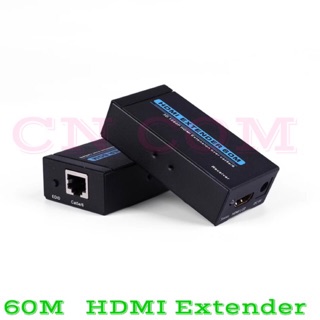 60M HDMI Extender 1080 P 3D เครื่องส่งสัญญาณ HDMI CAT 5e/6 RJ45 Ethernet Converter US EU ปลั๊ก