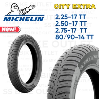 ✨ลายใหม่ ✨ ยางนอก MICHELIN CITY EXTRA  ซิตี้เอ็กซ์ตร้า 2.25-17 2.50-17 2.75-17 TT *ราคาต่อเส้น* มอก.2720-2560