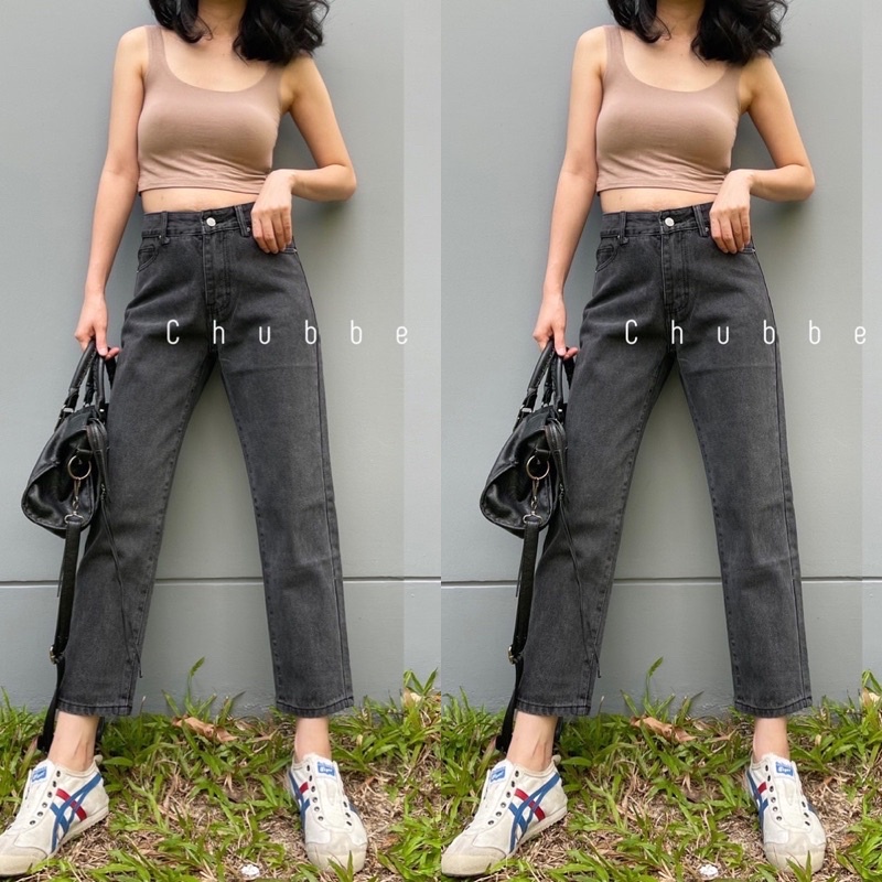 ทรงบอยกระบอกเล็กสีดำฟอก มีไซส์ S-6XL เอว 24-42”