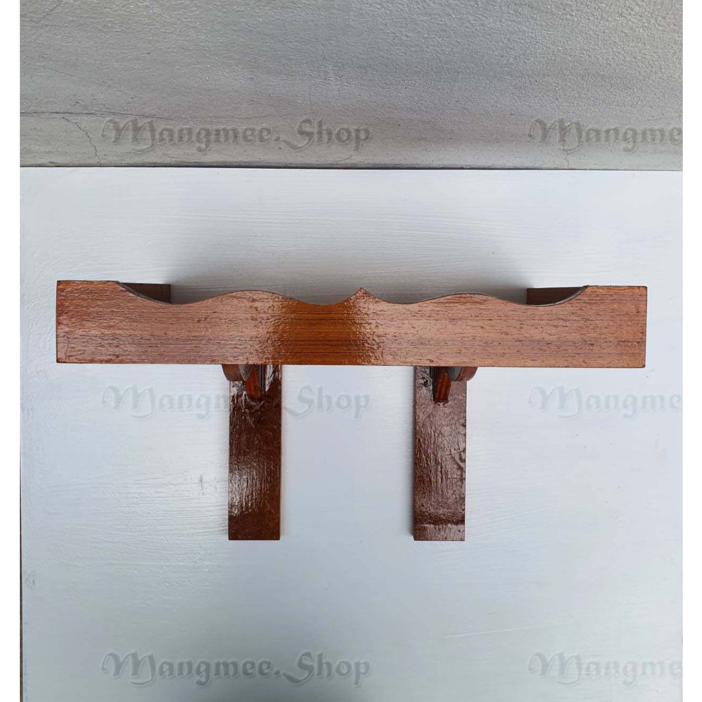 หิ้งพระ หิ้งพระไม้ติดพนัง หิ้งวางพระ หิ้งไหว้บรรพบุรุษ หิ้งวางรูป หิ้งวางเทพ สีแชล๊ก - รูปที่ 2