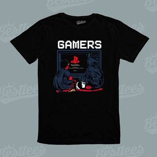 เสื้อยืดคอกลมcrew neckใหม่ เสื้อยืดลําลอง แขนสั้น พิมพ์ลาย Unseix Cool Gildan Tee Retro Friends Play Video Games Gamer ส