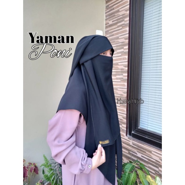 [HUSNA HIJAB] NIQAB YEMEN LONG PONI / Long Yemen Poni Wolfis / Yemen Poni