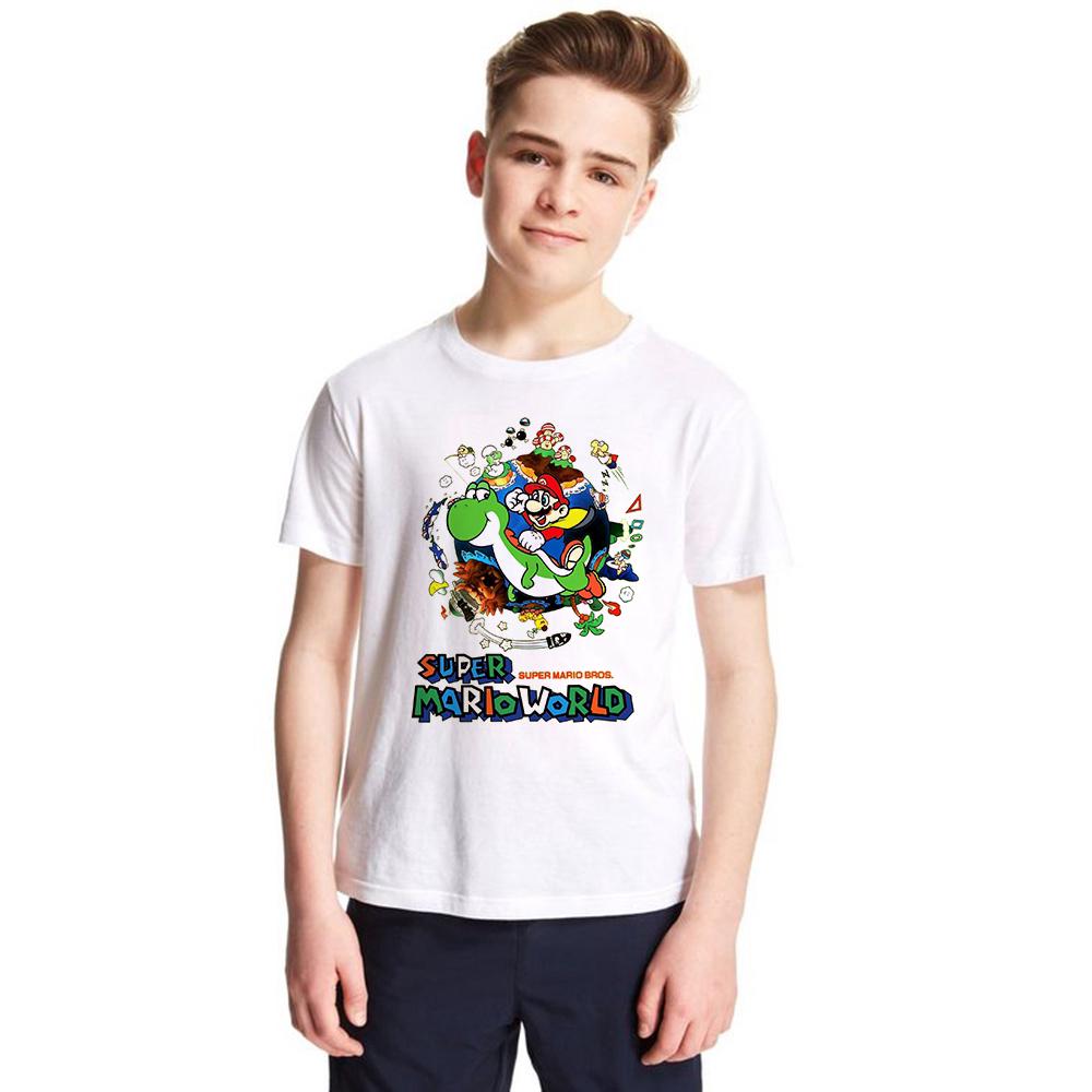 เสื้อยืดแขนสั้นพิมพ์ลาย super mario game สําหรับเด็กทารก