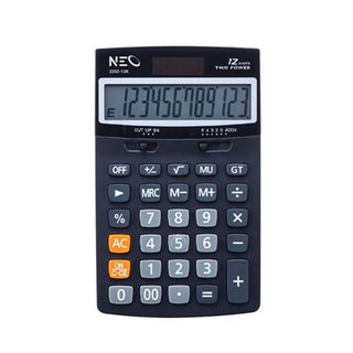 เครื่องคิดเลข 12 หลัก สีดำ นีโอ 2202-12K Neo 12-digit black calculator 2202-12K