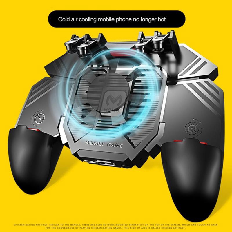 AK77 พัดลมระบายความร้อนโทรศัพท์มือถือ Gaming Gamepad Controller สําหรับ PUBG L1R1 เกมส์ยิงจับ