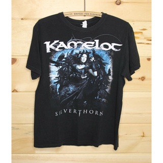 เสื้อยืดผ้าฝ้ายพิมพ์ลายแฟชั่น เสื้อยืดผ้าฝ้าย พิมพ์ลาย Kamelot Siern Tour 2013 North America Black Dates On Back M BEehm