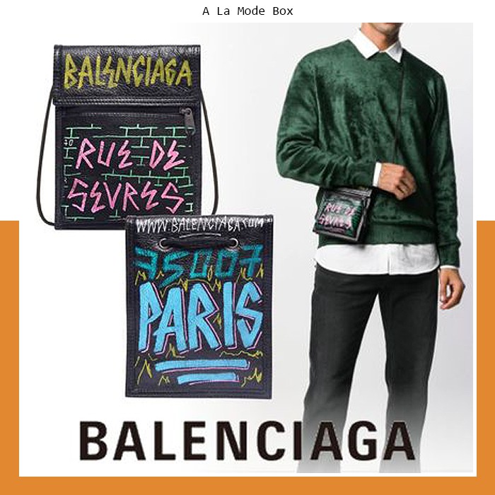 Balenciaga explorer graffiti online pouch