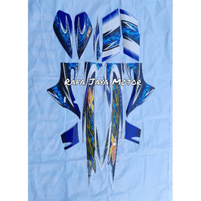 Yamaha F1ZR F1Z R - FIZR Striping Sticker สีน้ําเงิน สีขาว Cover 2005