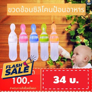 FLASH SALE!! ขวดช้อนซิลิโคนป้อนอาหารเหลว ป้อนข้าวเด็ก ป้อนอาหารทารก ป้อนอาหารเสริม ใช้งานง่าย พกพาสะดวก พร้อมส่งทันที!