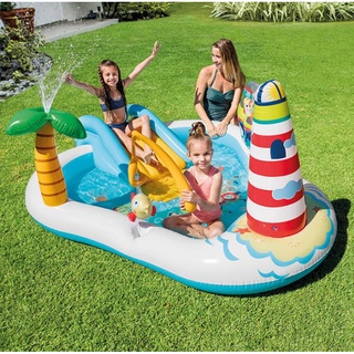 INTEX57162 family outdoor inflatable swimming pool children s paddling pool slide pool ocean ball pool