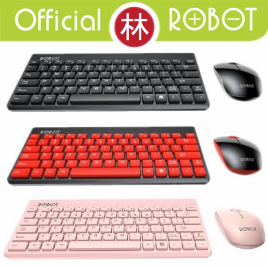 คีย์บอร์ด MOUSE WIRELESS ROBOT KM3000 KEYBORD+MINI PORTABLE MOUSE